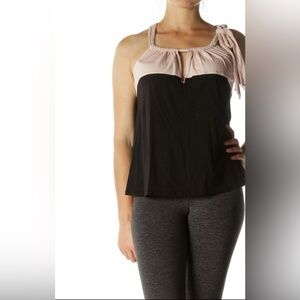 Anthropologie Pilcro Black Pink Diverse Density Cotton Top